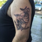 Les Hayes Dolphin anchor tattoo Les Hayes Dolphin anchor tattoo