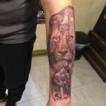 Les Hayes lion half sleeve tattoo Les Hayes lion half sleeve tattoo