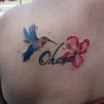 Les Hayes watercolour text hummingbird tattoo Les Hayes watercolour text hummingbird tattoo