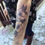 Les Hayes black and grey flowers tattoo Les Hayes black and grey flowers tattoo