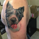 Les Hayes puppy portrait tattoo Les Hayes puppy portrait tattoo