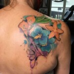 Les hays watercolour flowers tattoo at Raven Ink Les hays watercolour flowers tattoo